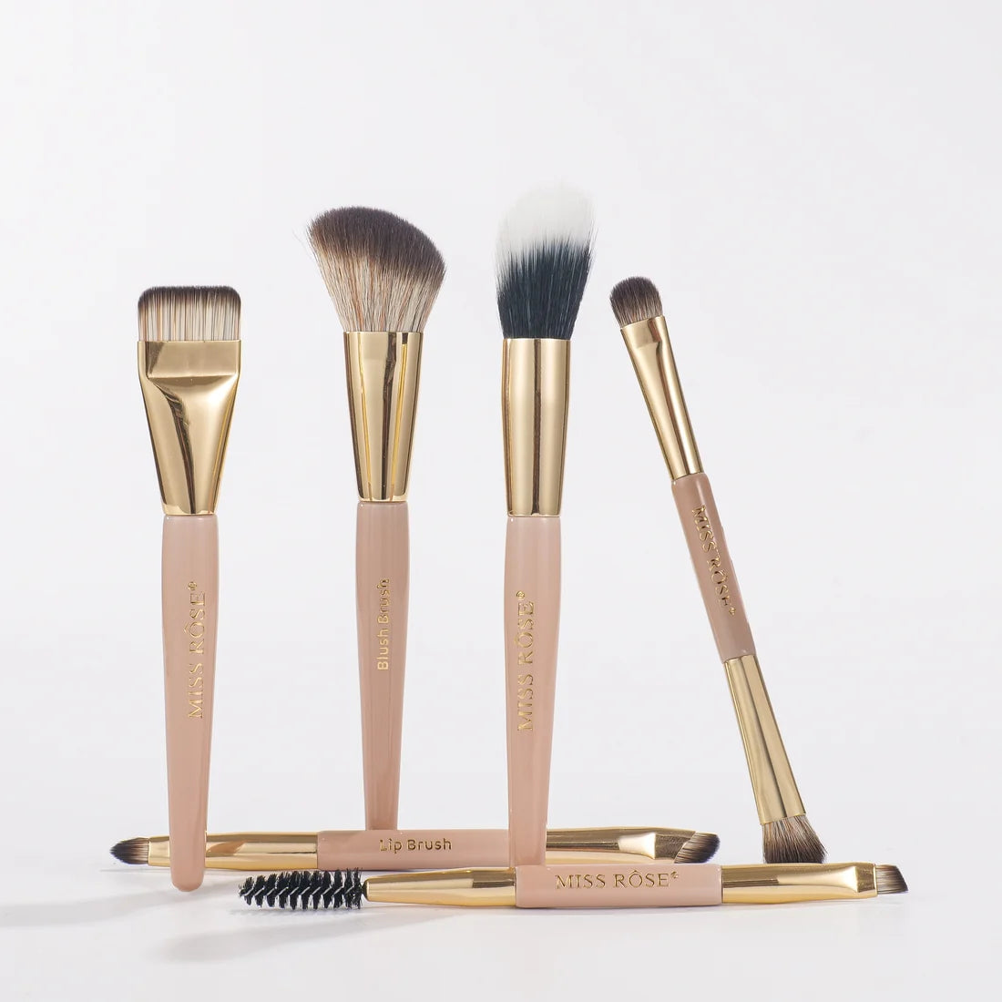 Miss Rose Professional 2-in-1 Dual-Ended Makeup Brush Set