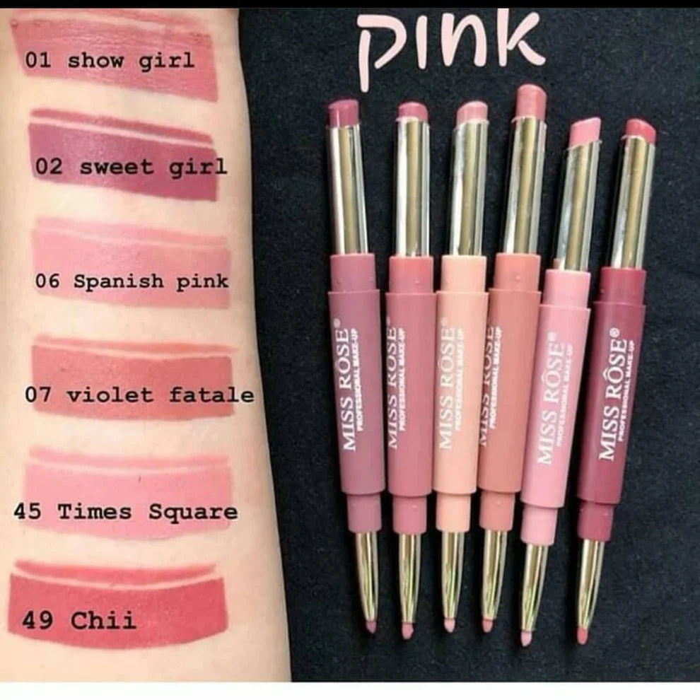 2 in 1 Miss Rose Lipstick + Liner